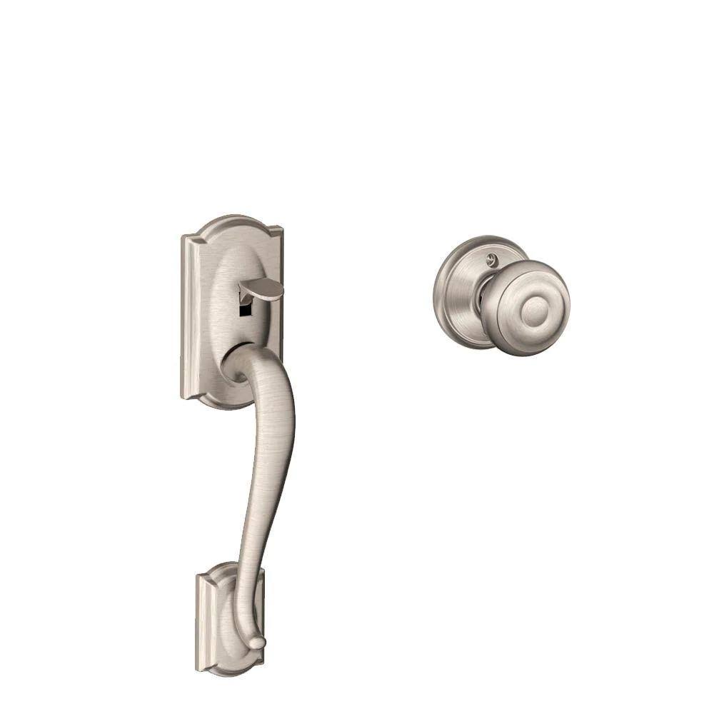 Satin Nickel Entry Door Handleset E7270