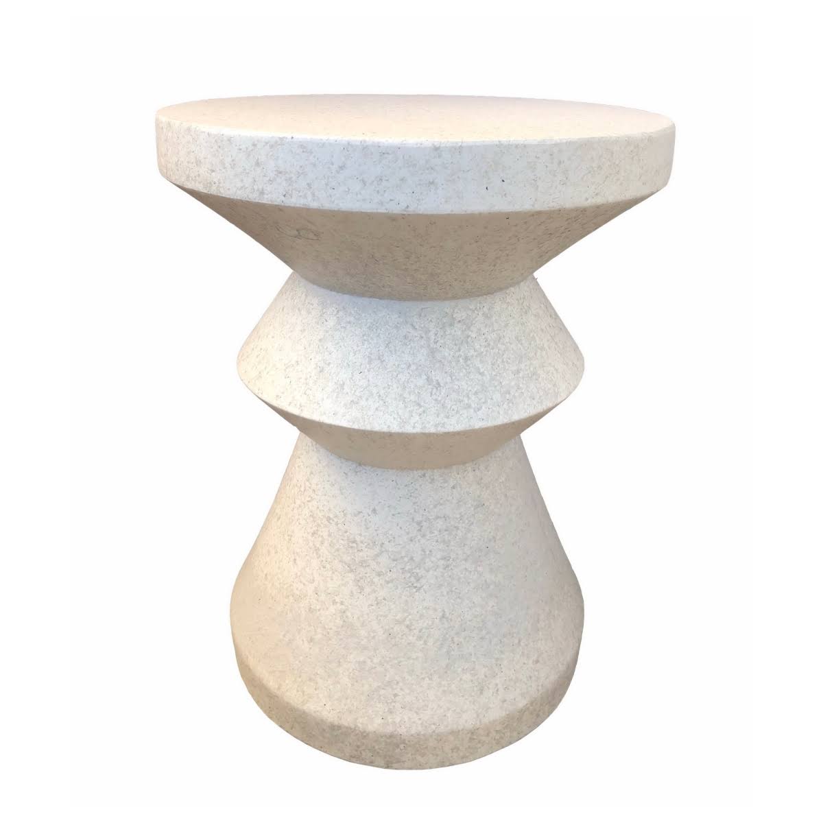 White Resin End Table V12789