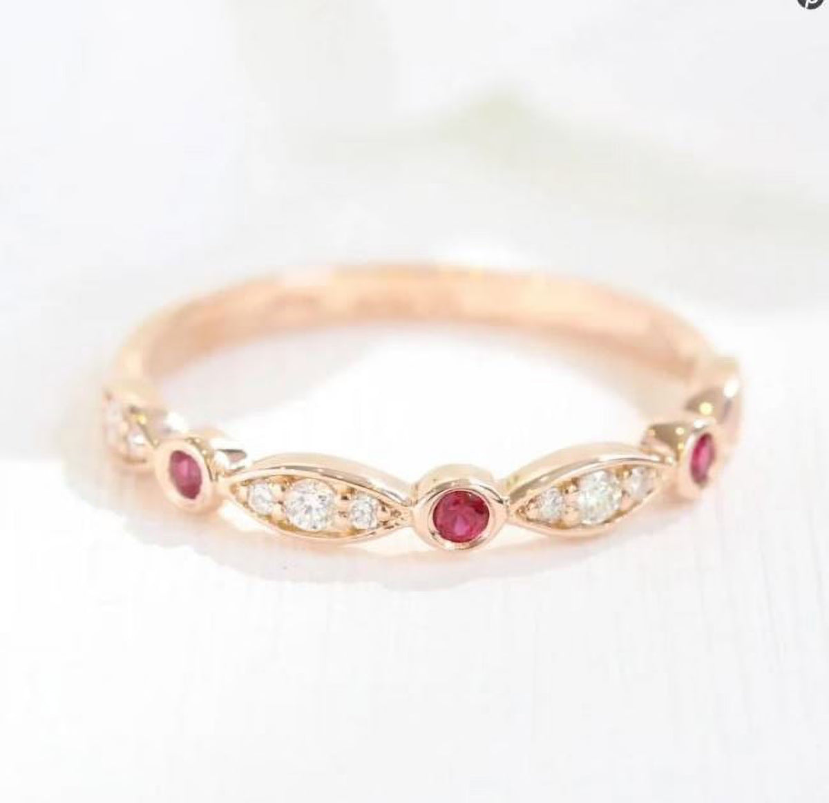 Rose Gold Plated 925 Sterling Silver Engagement Ring R603771