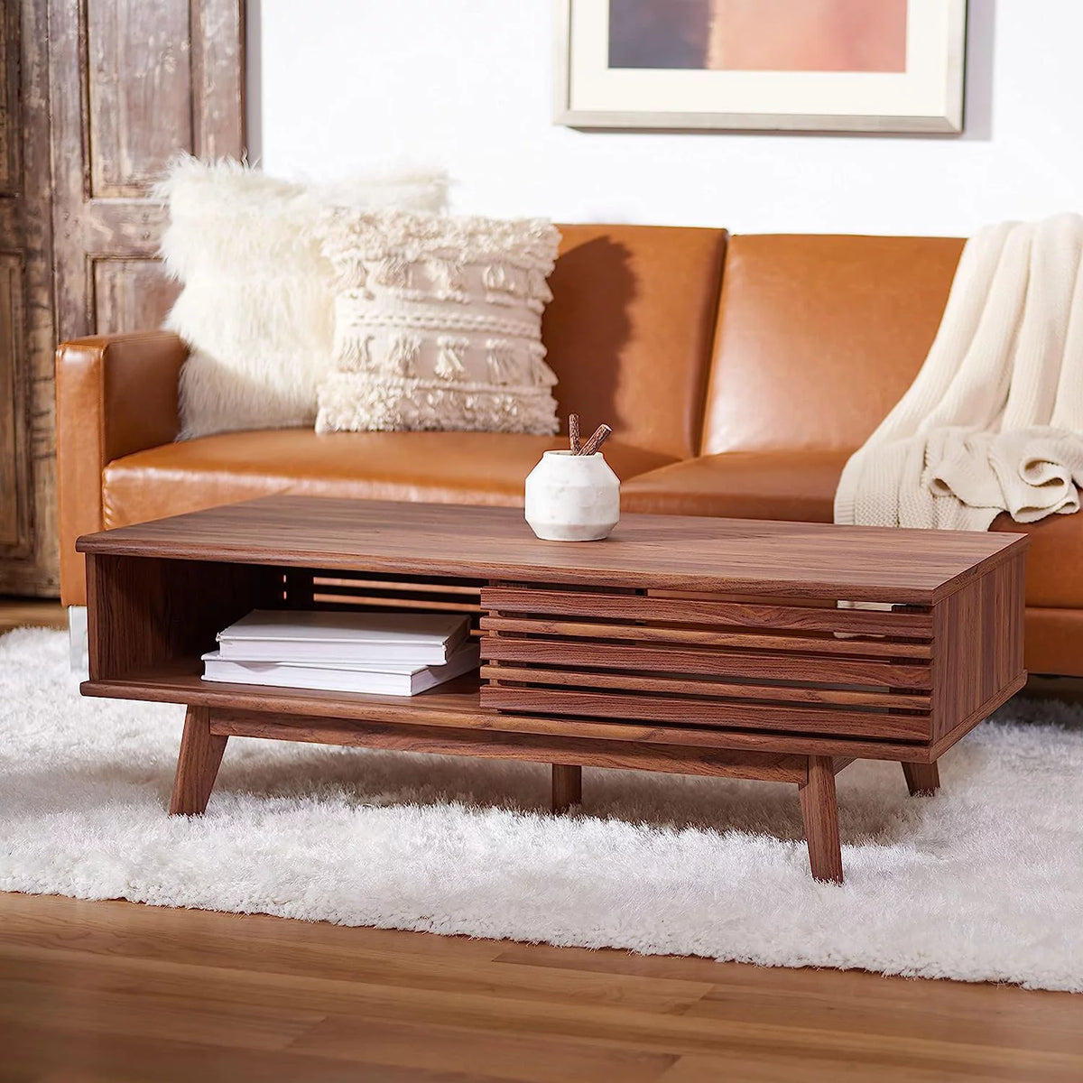 Rustic 1 Shelf Coffee Table V9376