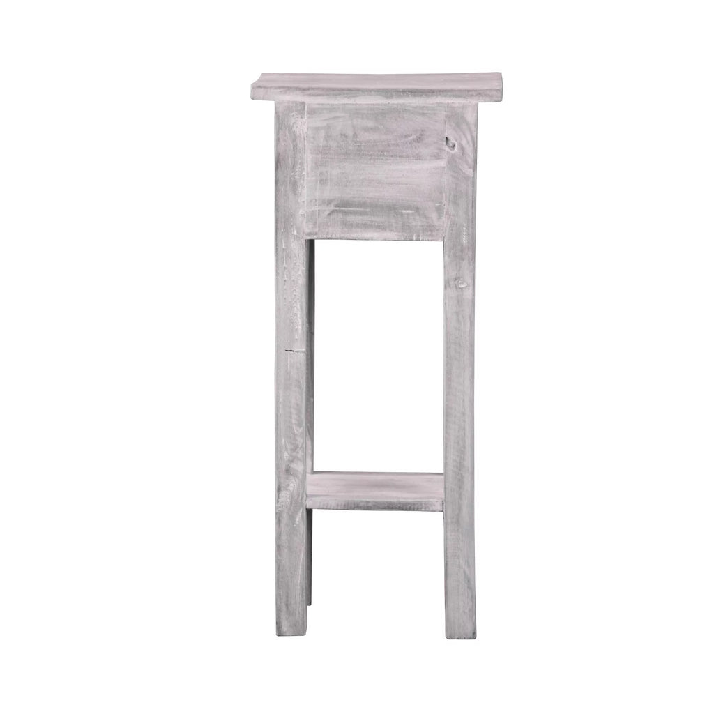 Gray Solid Distressed Narrow Side Table Q316736