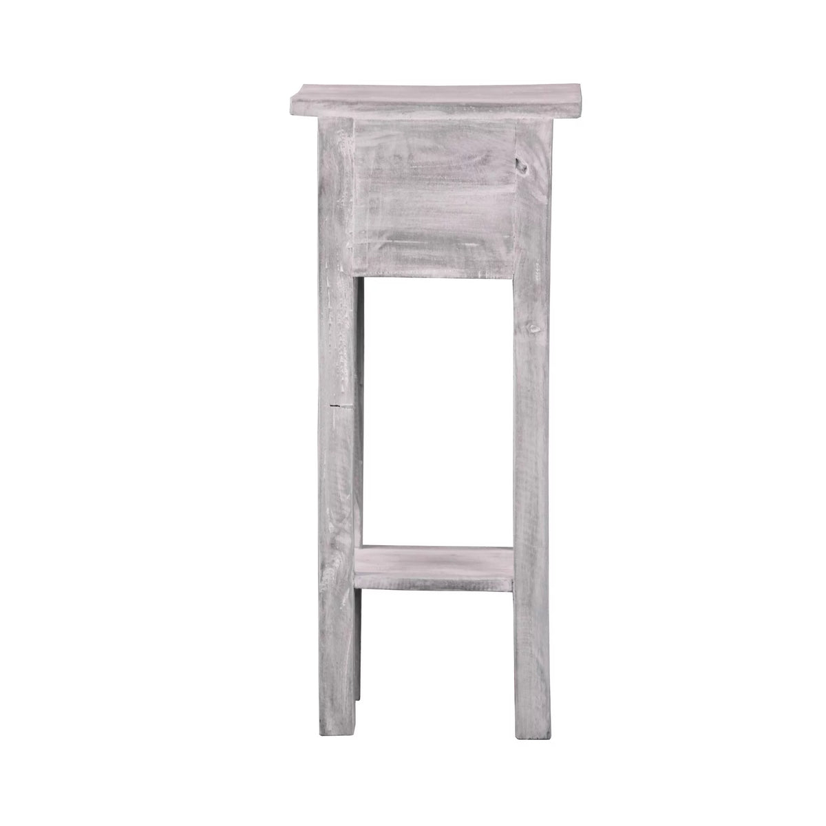 Gray Solid Distressed Narrow Side Table Q316736