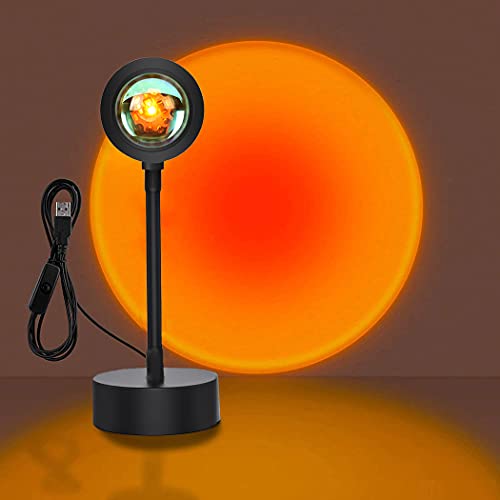 Sunset Lamp with Remote Control, 16 Colors Night Light 180° Rotation V3215