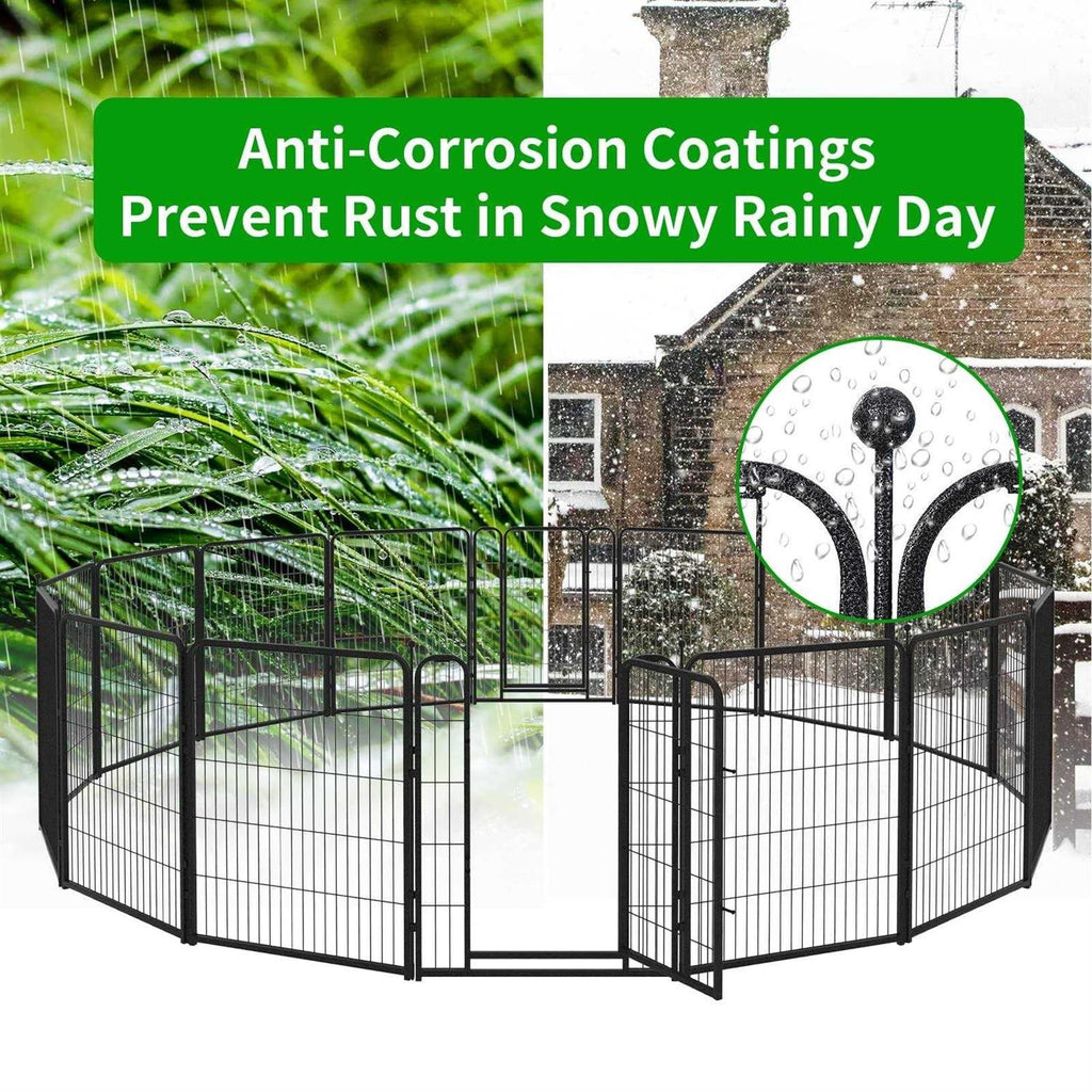 Heavy Duty Anti-Rust Dog Playpen with Doors S989930