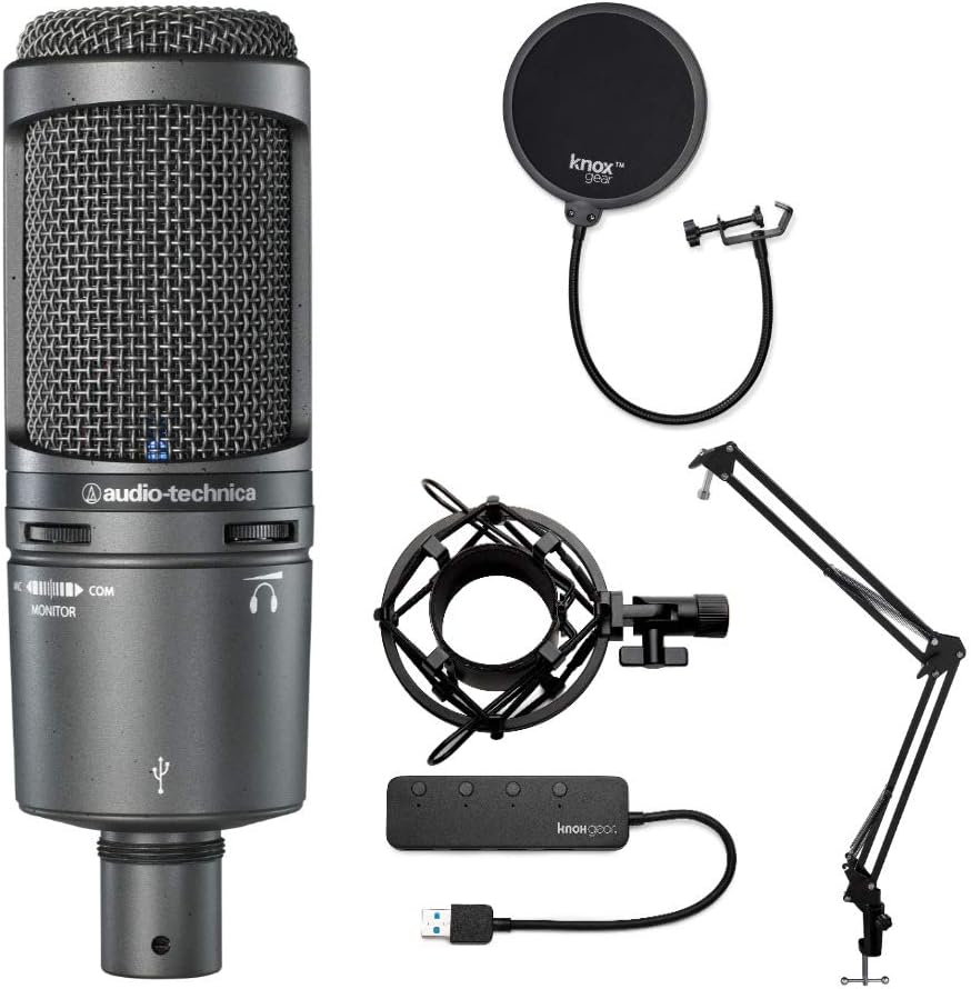 USB Microphone with Boom Arm, Shock Mount and Pop Filter E440601