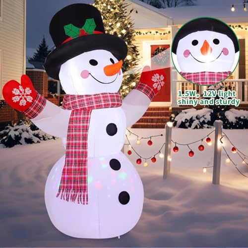 8 FT Inflatable Snowman with Built-in LEDs P55797