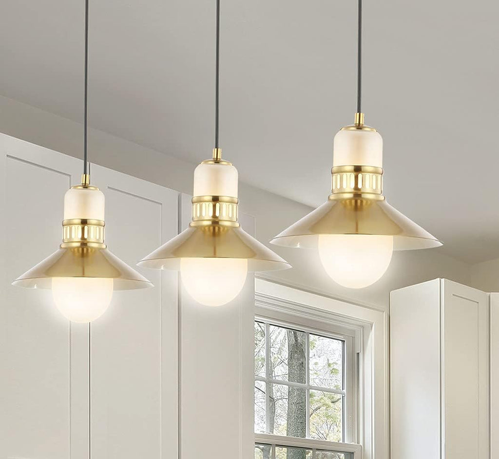 3-Light Adjustable Iron Glass LED Pendant N788