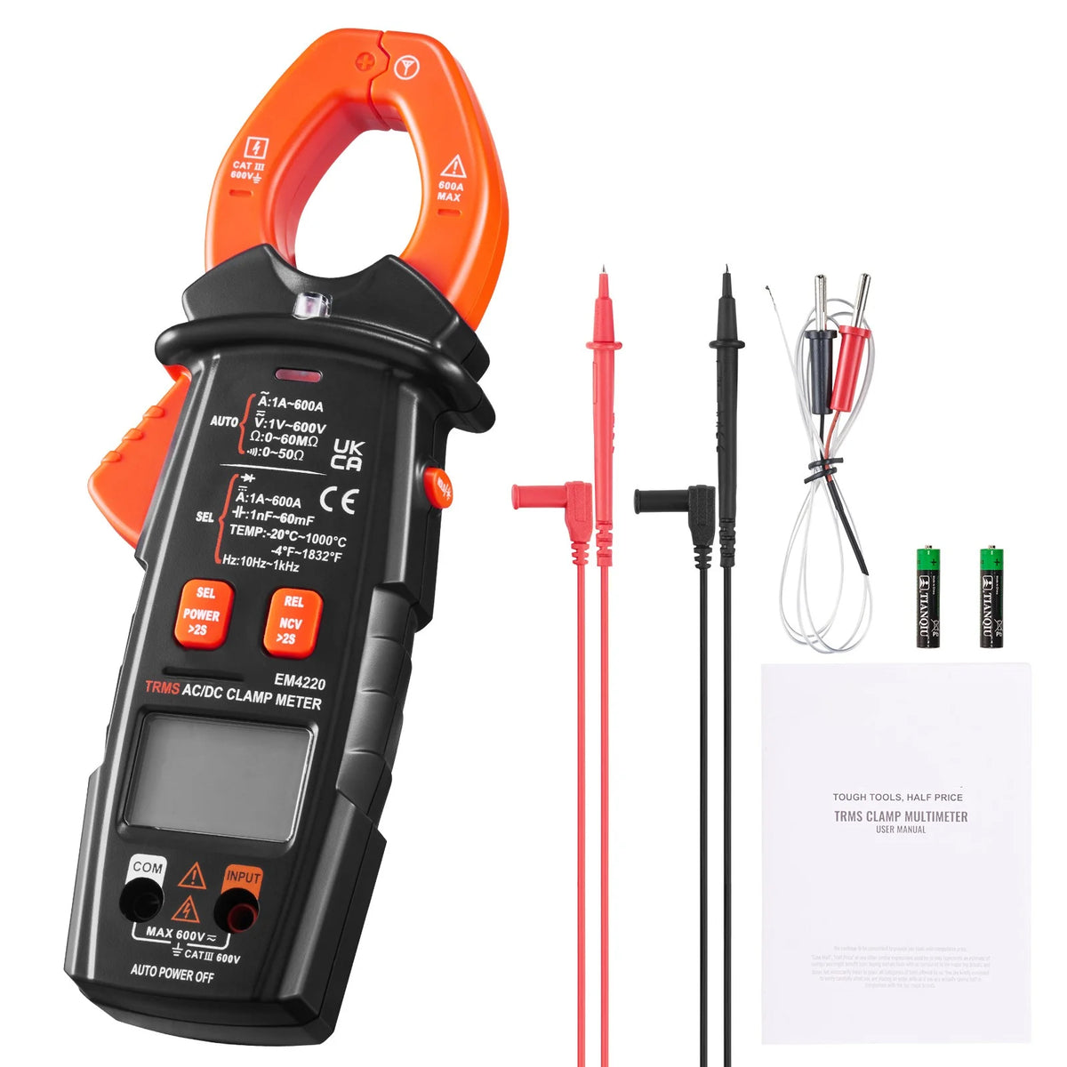 6000 Counts True RMS Digital Clamp Meter O73067