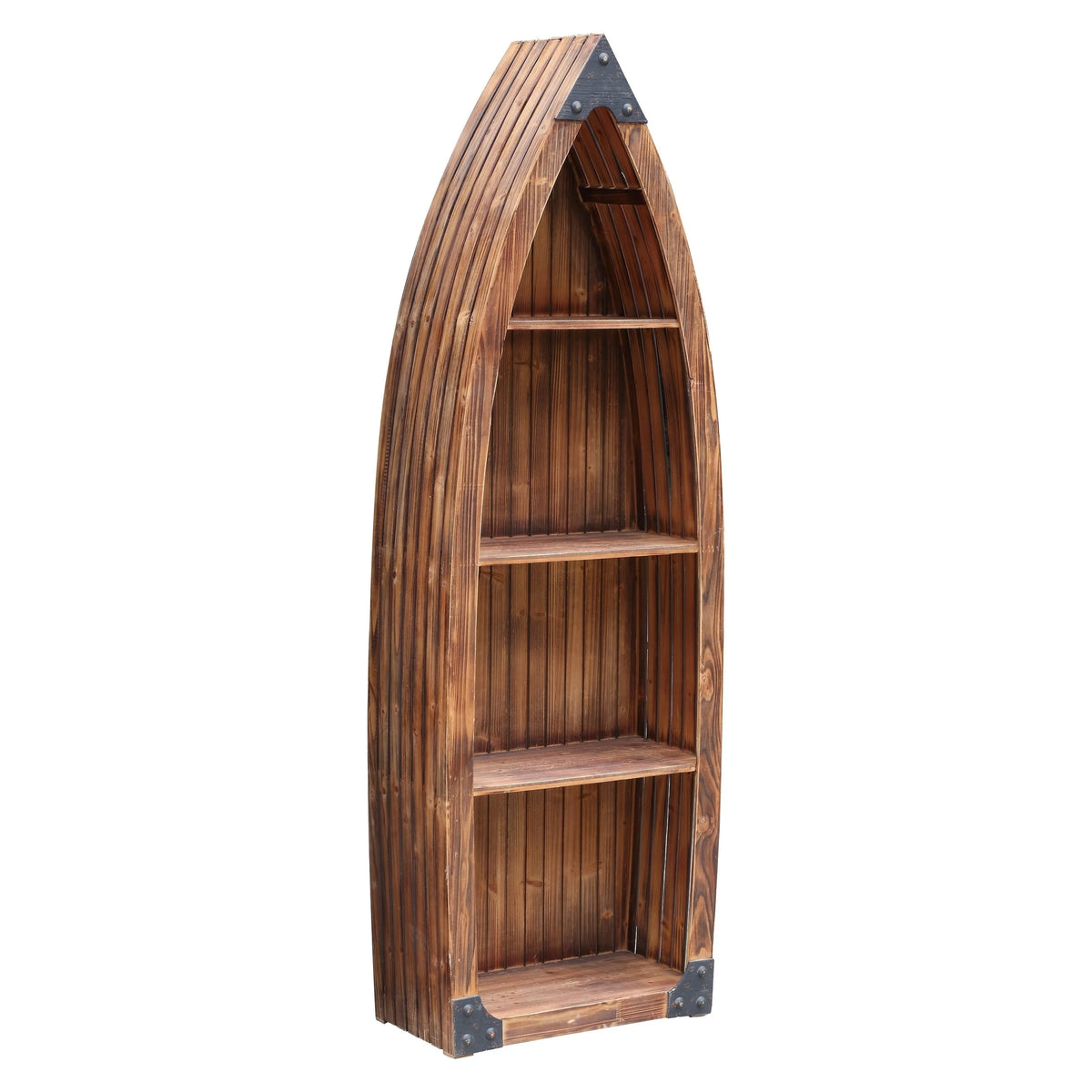 Rustic Wood 3 Shelf Bookcase C351