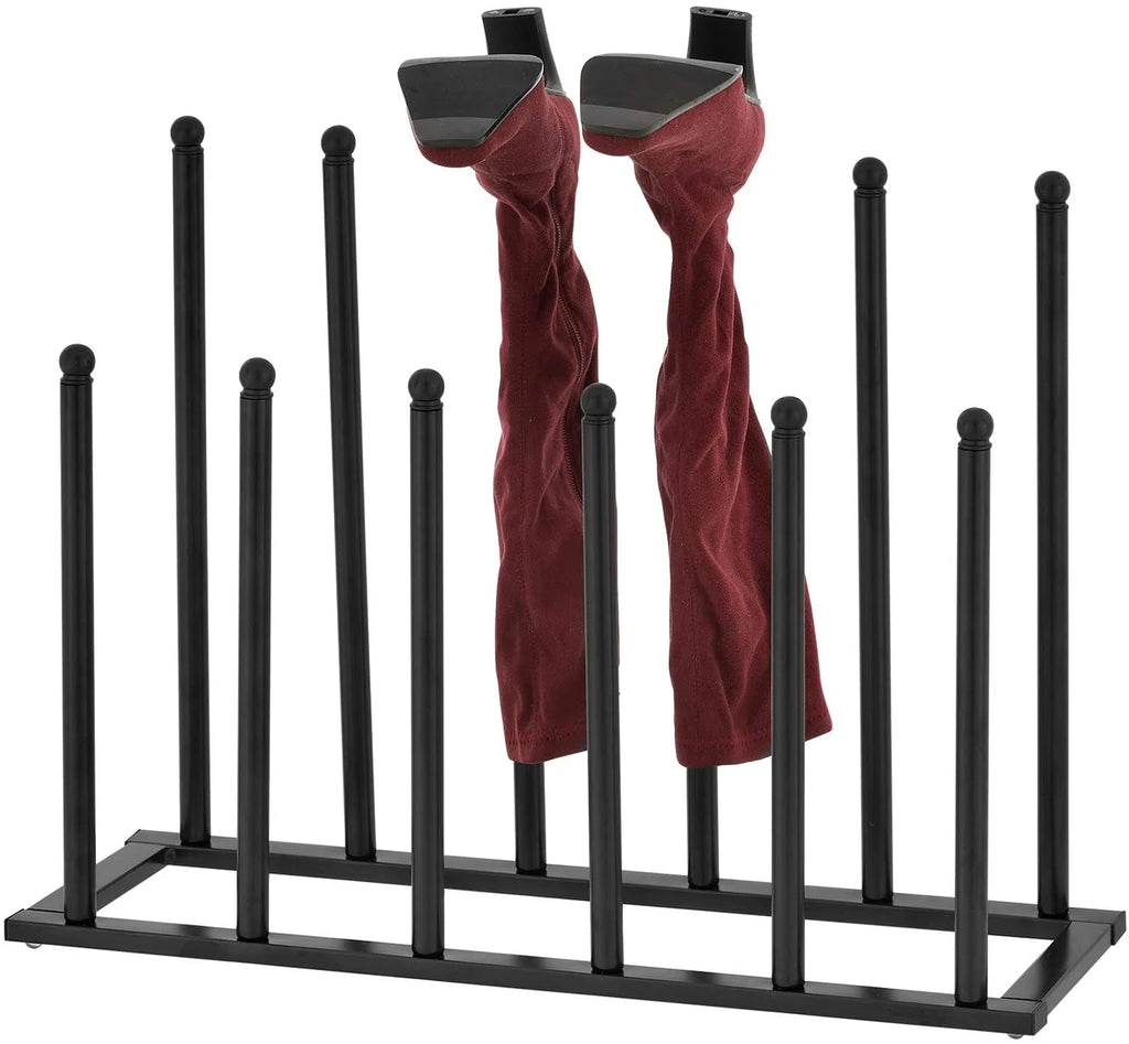 6-Pair Black Metal Boot Shoes Storage Rack Z8954