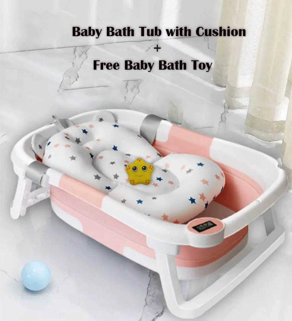 Collapsible Baby Bathtub with Thermometer S9941