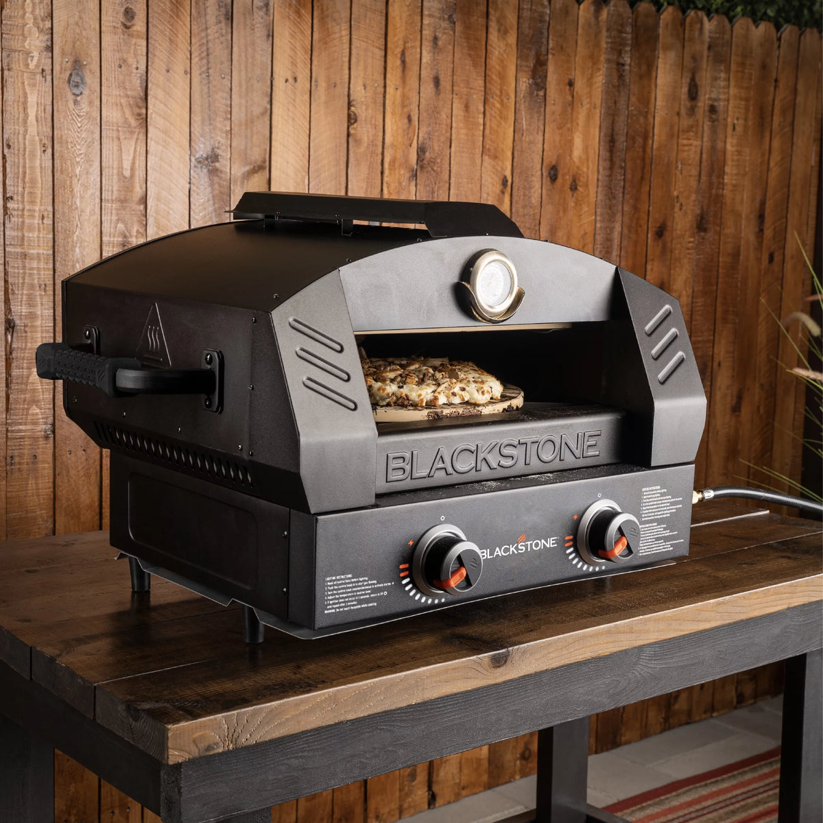 Tabletop Propane Pizza Oven with Two 15 Cordierite Stones R1753