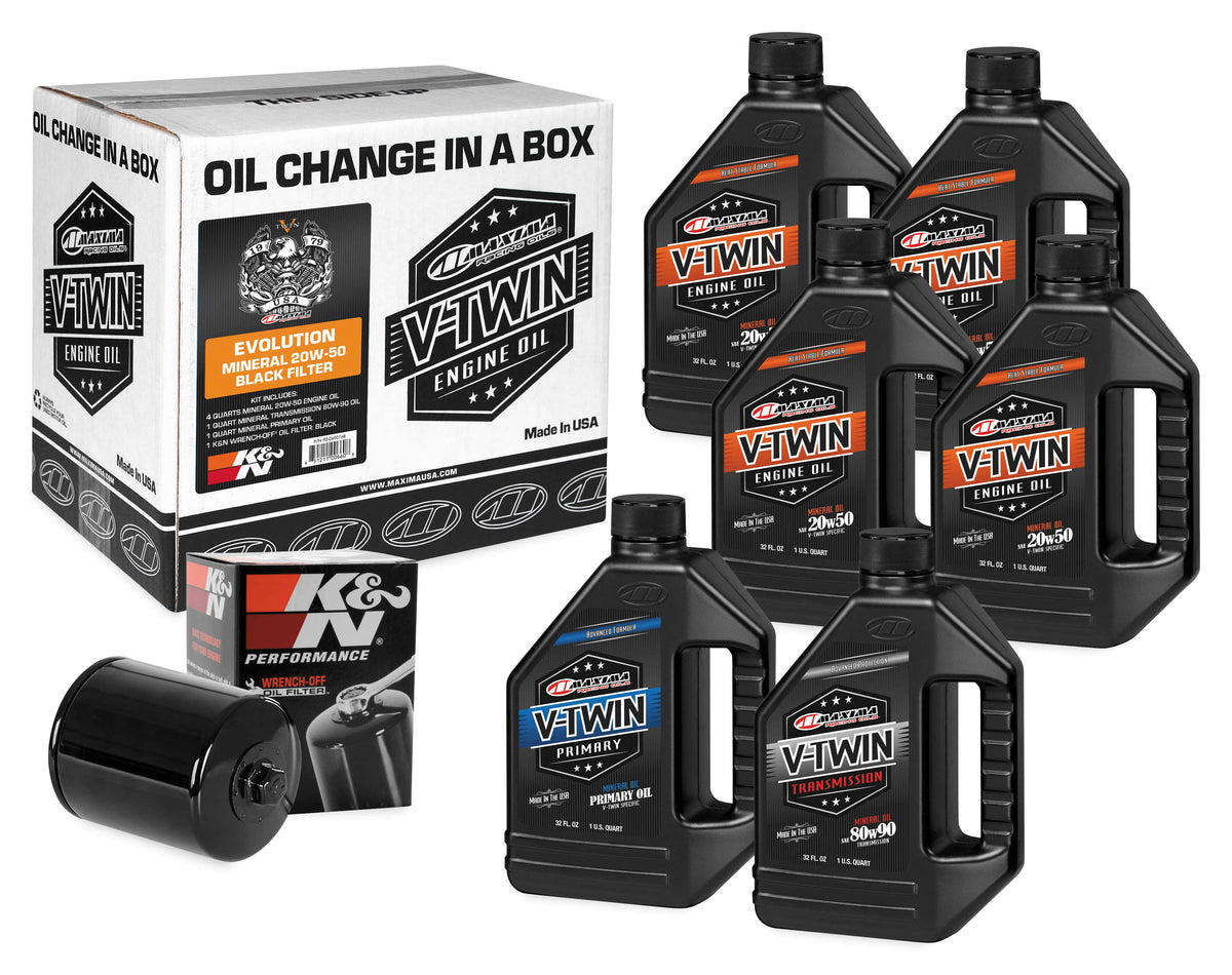 V-Twin Oil Change Kit Mineral Black Filter M61042
