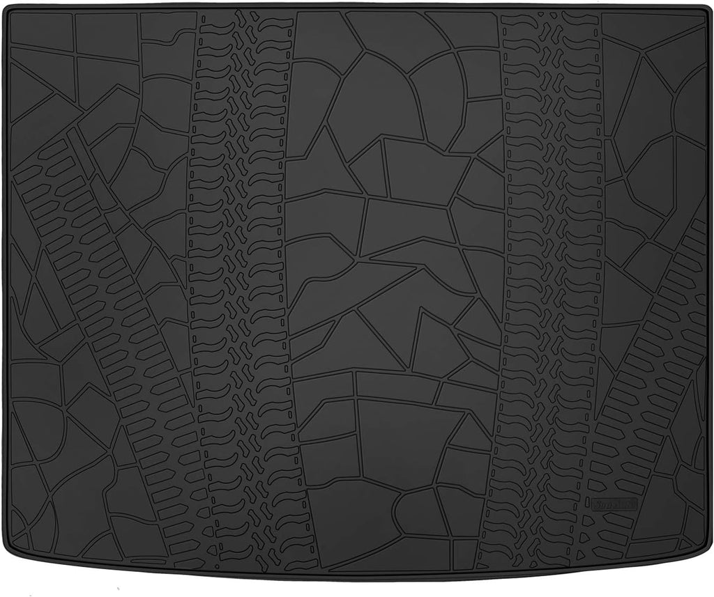 Cargo Liners Trunk Mats Full Black Rubber Pack of 2 I15448
