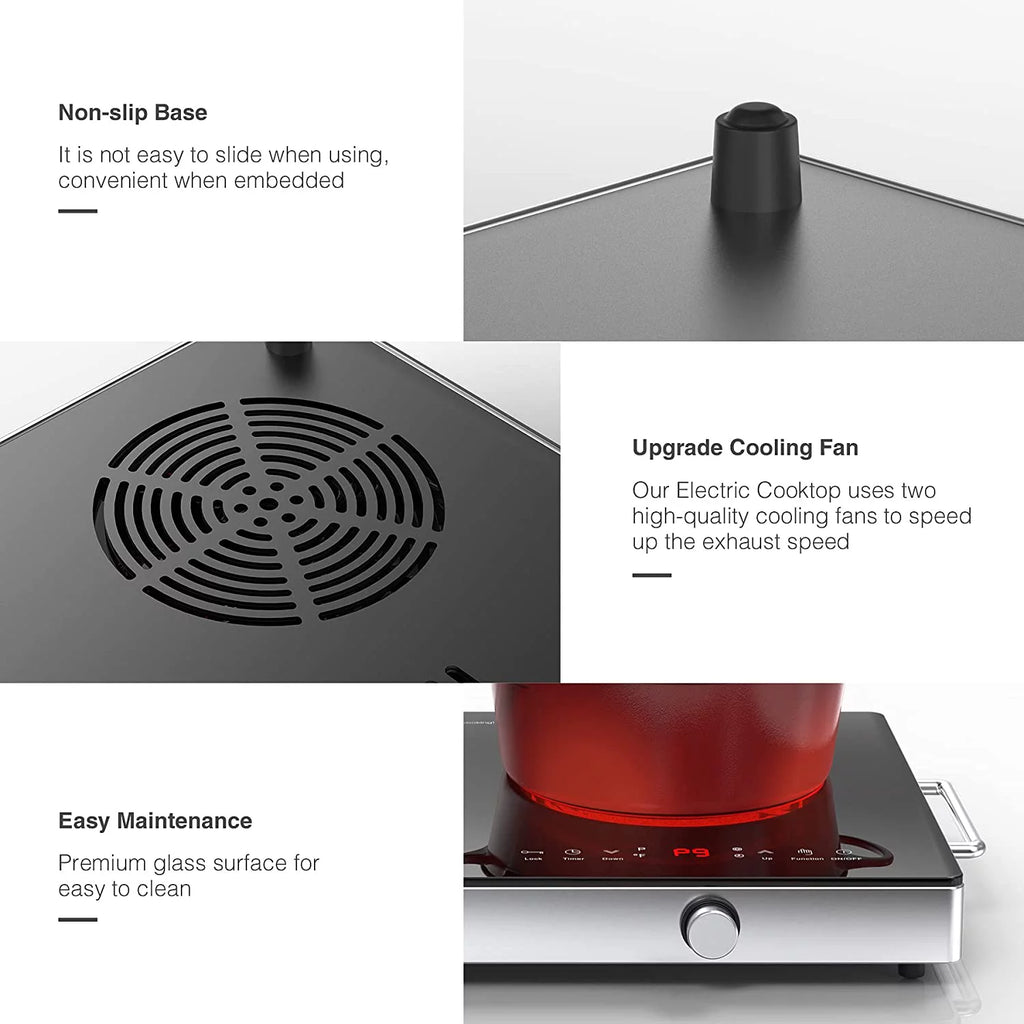 2 Burners 2400W Portable Electric Cooktop I8853