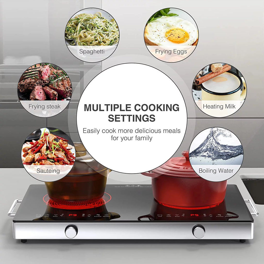 2 Burners 2400W Portable Electric Cooktop I8853