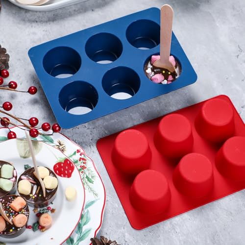 2pcs Silicone Hot Chocolate Spoon Molds with 30 Wooden Spoons N88975