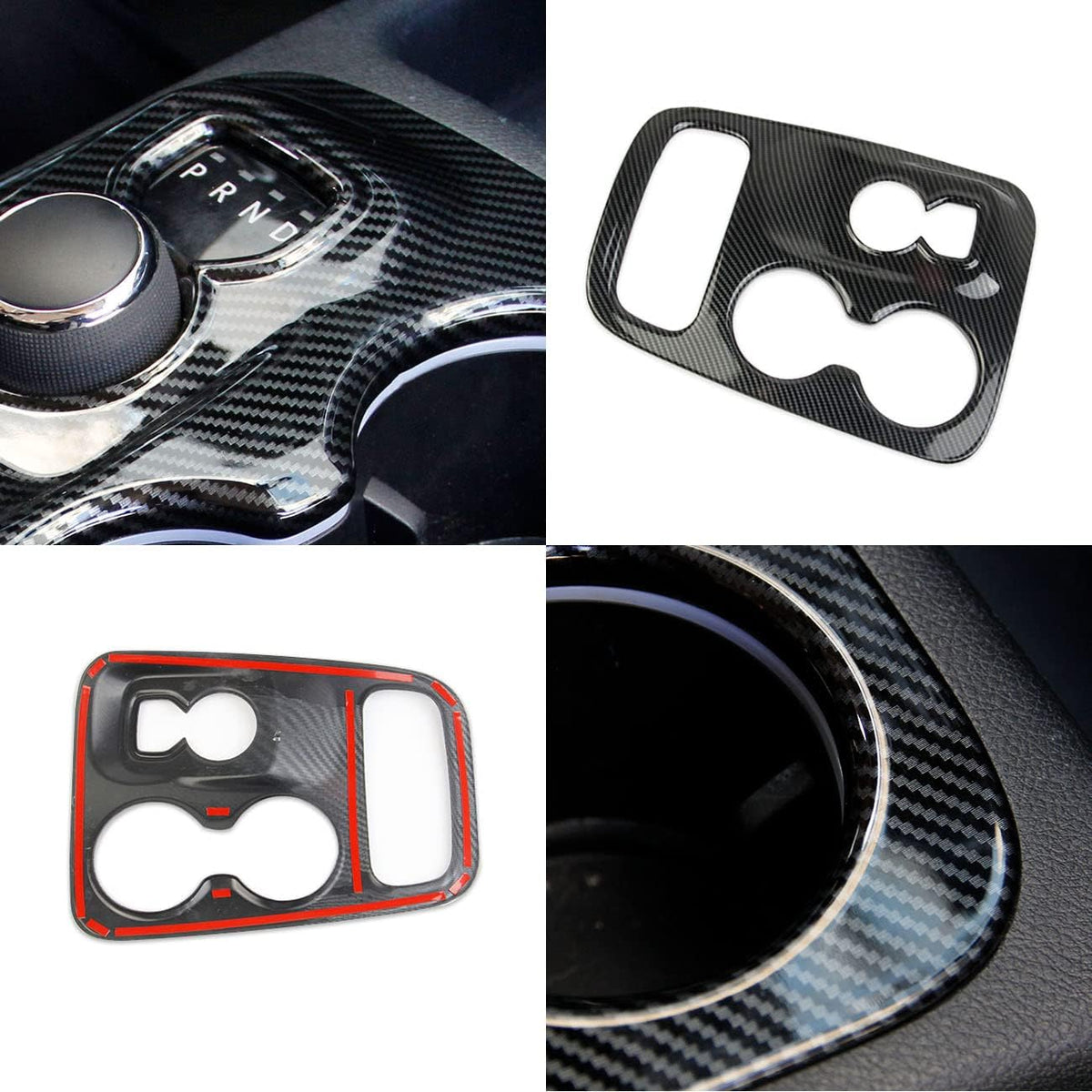 Carbon Fiber Gear Shift Panel Trim For Dodge Durango (2014-2017) P776678