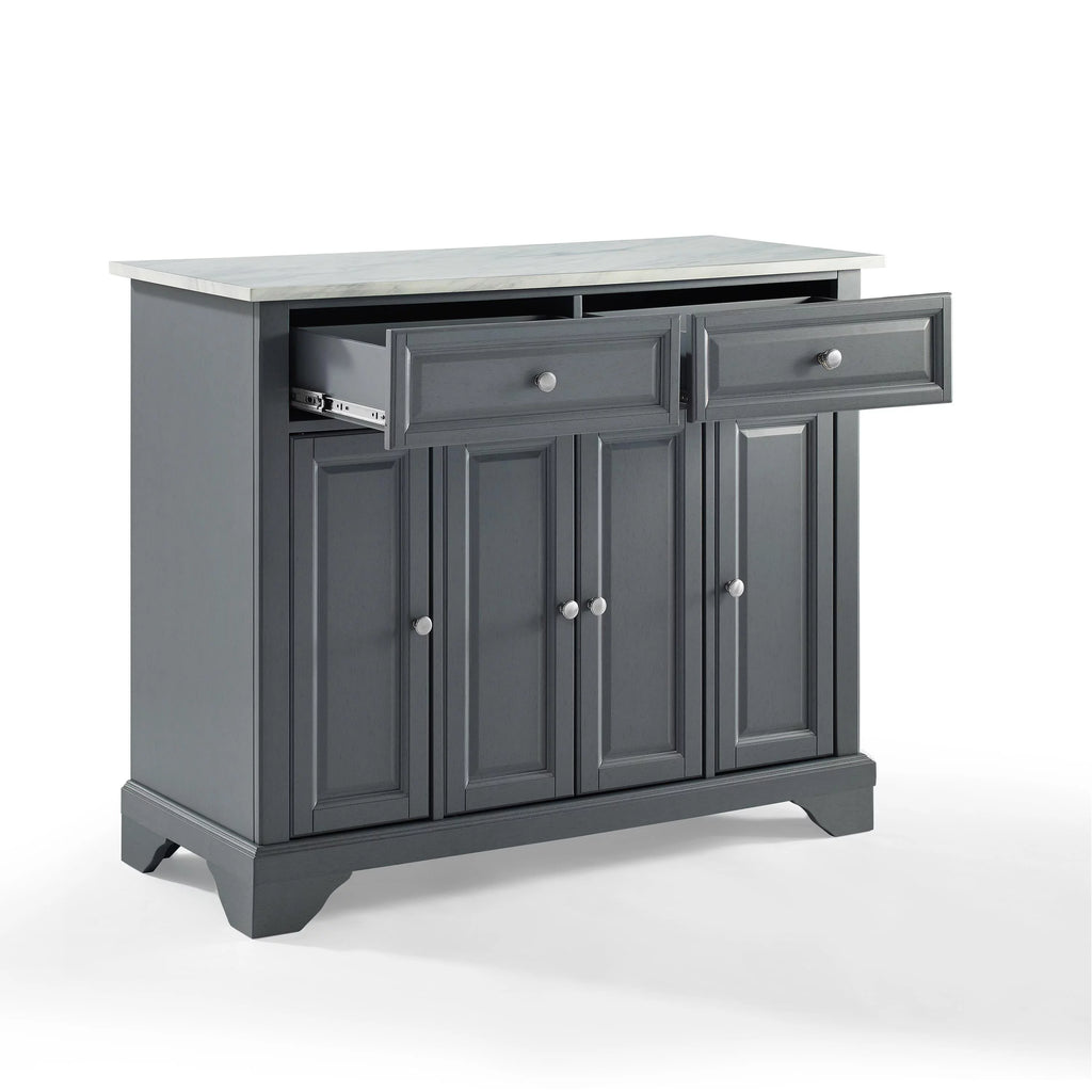 Gray Wood Kitchen Island Q350114