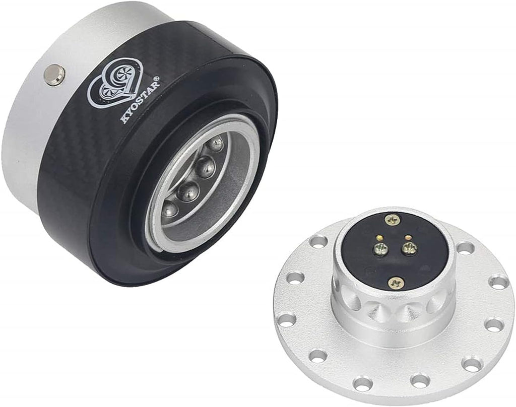 100% Real Carbon Fiber Steering Wheel Quick Release Hub Adapter Kit Black V47258