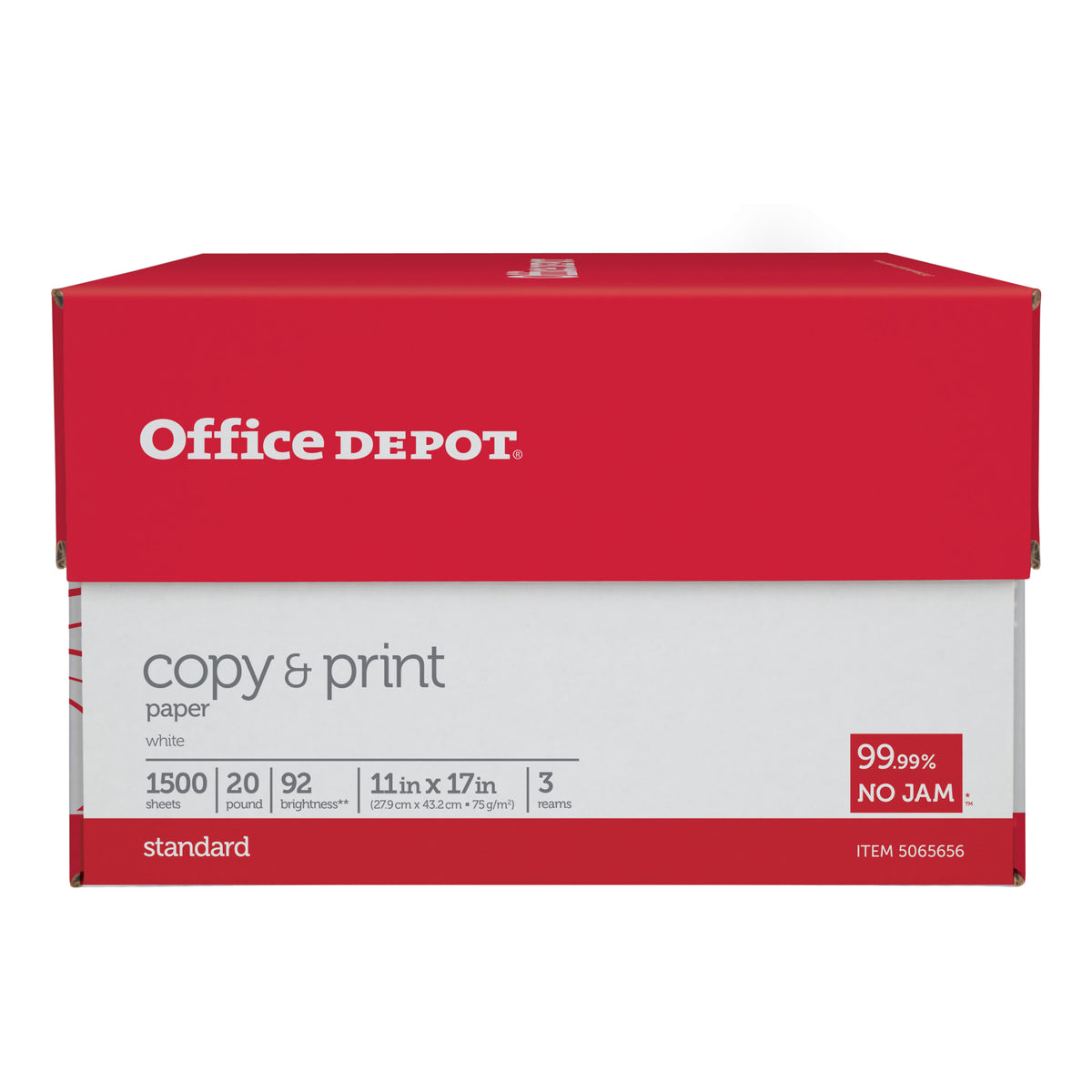 Ledger Size 20 Lb Copy Paper, Ream of 500 Sheets, Case of 3 Reams Z391