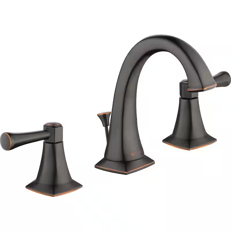8 in. Widespread Double-Handle High-Arc Bathroom Faucet in Bronze X769