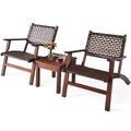 3PCS Patio Rattan Furniture Set Coffee Table G5605
