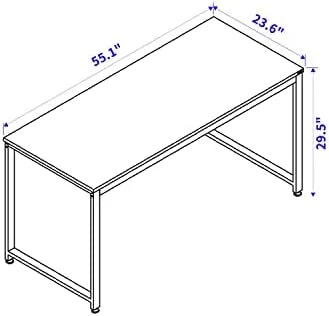 55.1" Computer Writing Desk with Sturdy Metal Frame U708220