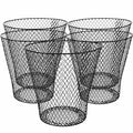Wire Mesh Round Waste Basket 9 inch Black Z224161