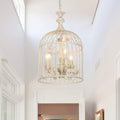 3-Lights Ceramic Rustic Chandelier L573114
