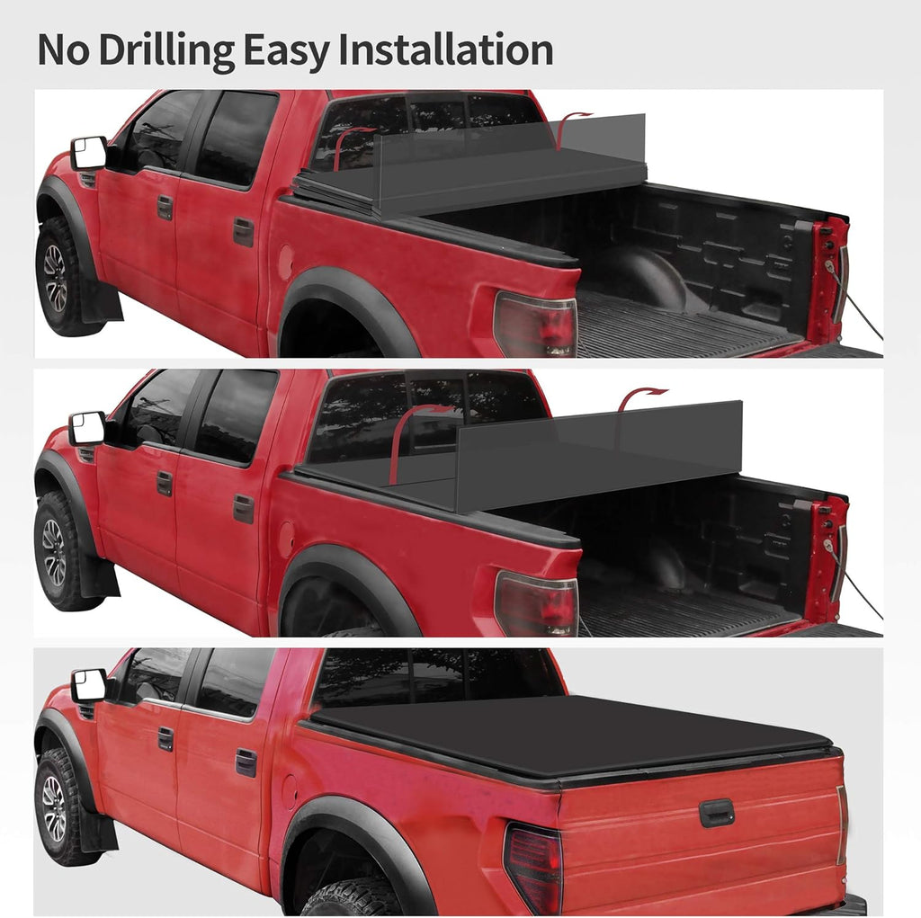 Soft Tri-Fold Truck Bed Tonneau Cover with 6.5 ft Bed N5421