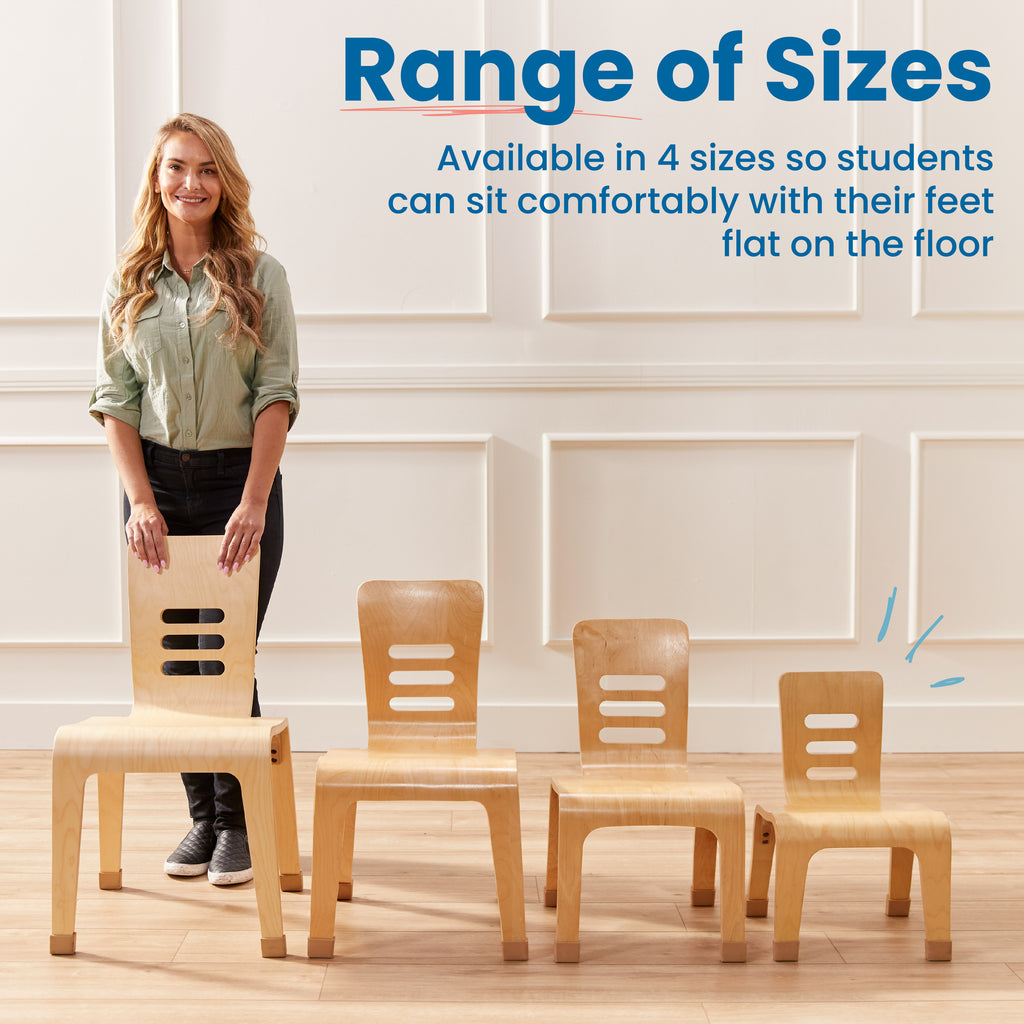 Bentwood Chair, 12in Seat Height, Natural, 2-Pack E457804
