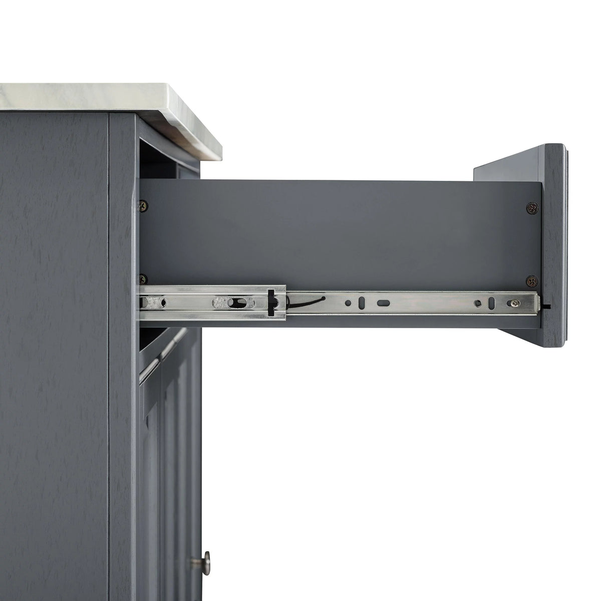 Gray Wood Kitchen Island Q350114