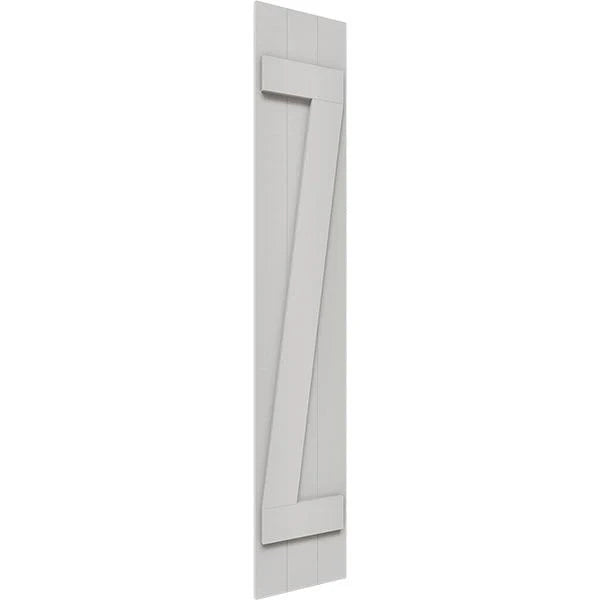 Rustic Three Board Joined Board-n-Batten Faux Wood Shutters J18389