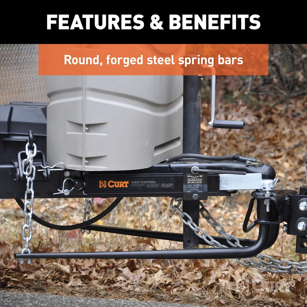 Round Bar Weight Distribution Hitch with Sway Control, 2-in Shank, 2-5/16-Inch Ball R960181
