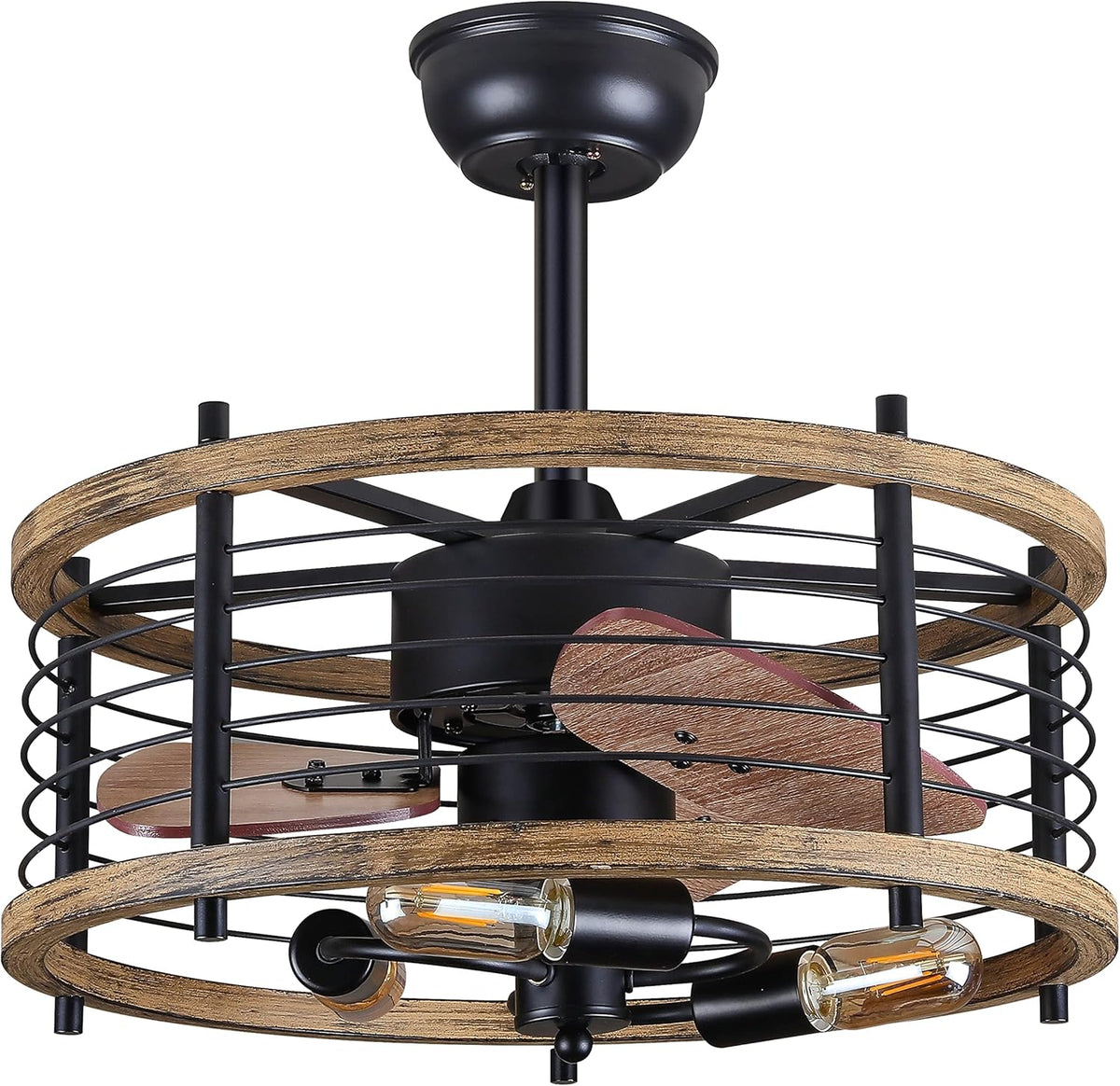 20-inch Caged Ceiling Fan with Light F54716