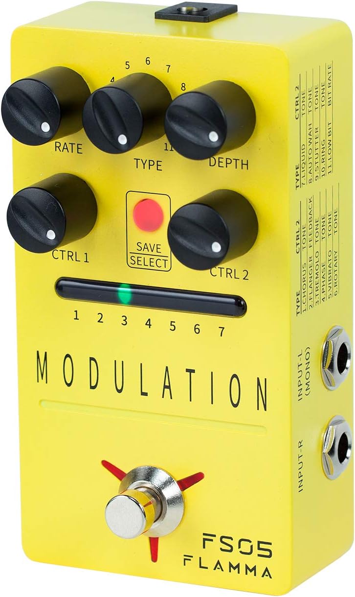 7 Storable Preset Slots Reverb Guitar Pedal N3475