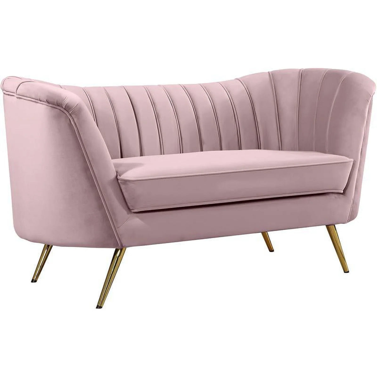 3-Piece Set with Accent Chair Loveseat and Sofa in Pink and Gold Q8132