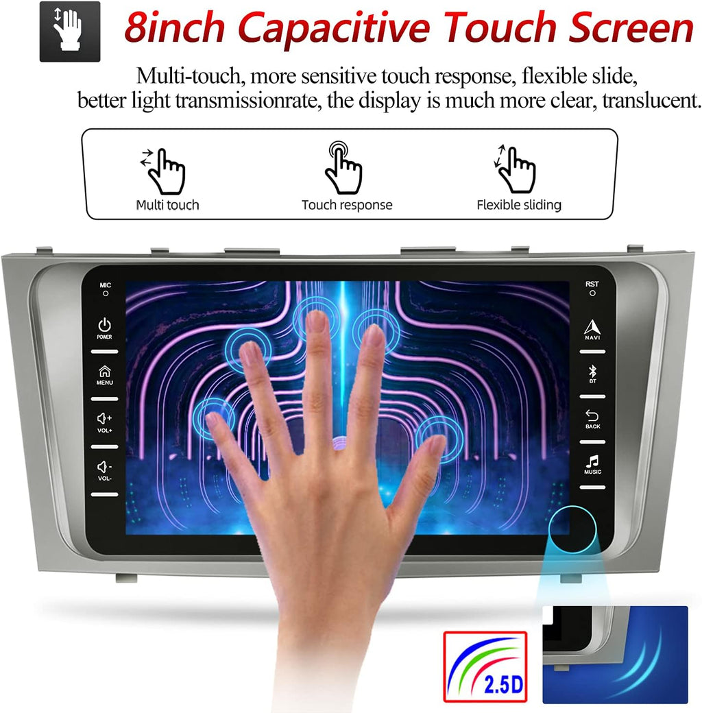 8 Inch Double Din Car Stereo with Backup Camera and Bluetooth D631
