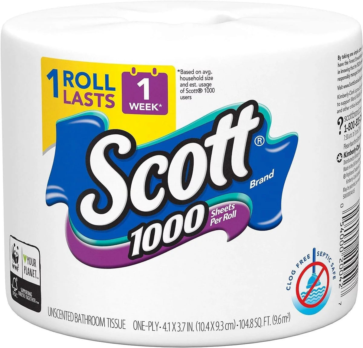 Bath Tissue 1000 Sheets 45 Rolls C2700