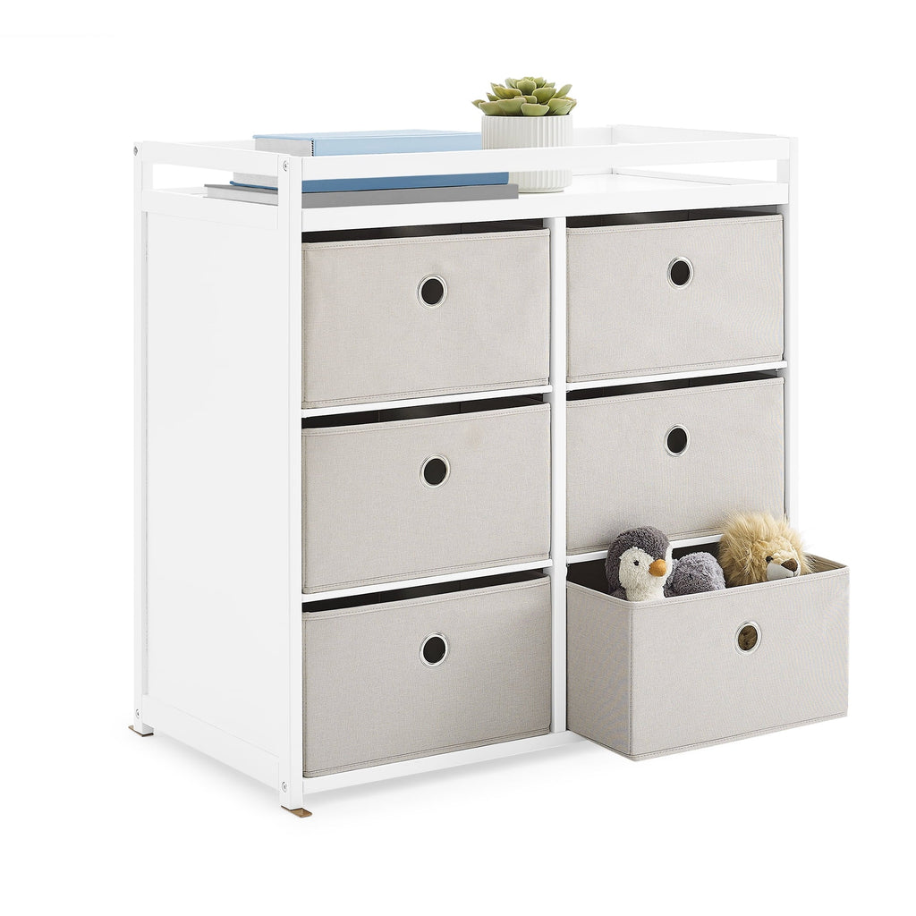 Changing Table with Fabric Bins K84148