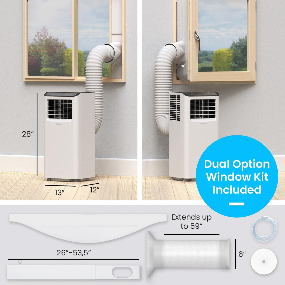 4 in 1 Portable Air Conditioning Unit with Fan, Dehumidifier, Window Venting Kit K679661
