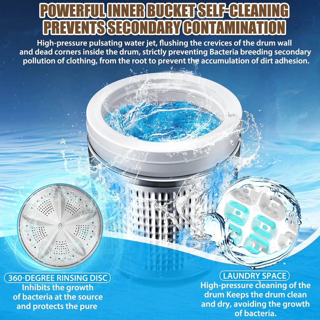 15.6lbs Fully Automatic Portable Washing Machine Z689
