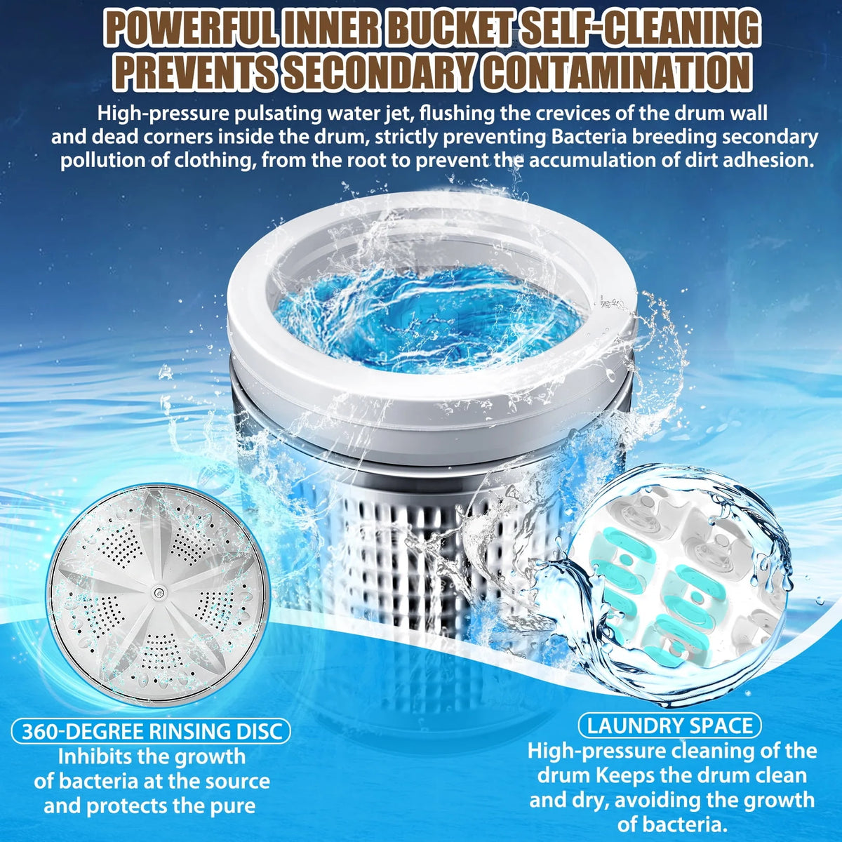 15.6lbs Fully Automatic Portable Washing Machine Z689