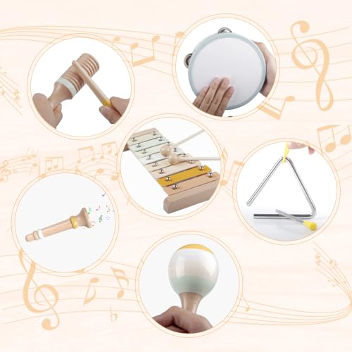 Wooden Percussion Instruments Set with Xylophone H69095