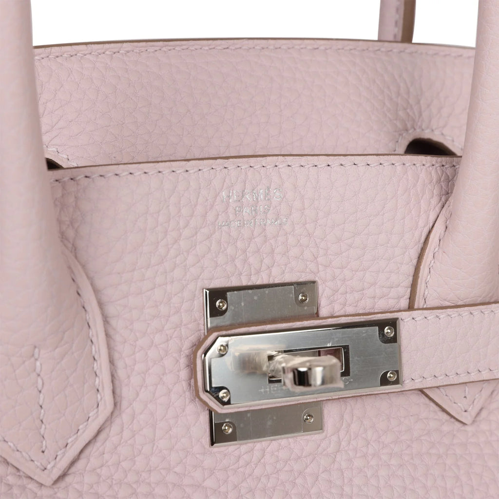 Mauve Pale Clemence Palladium Hardware Bag S19862