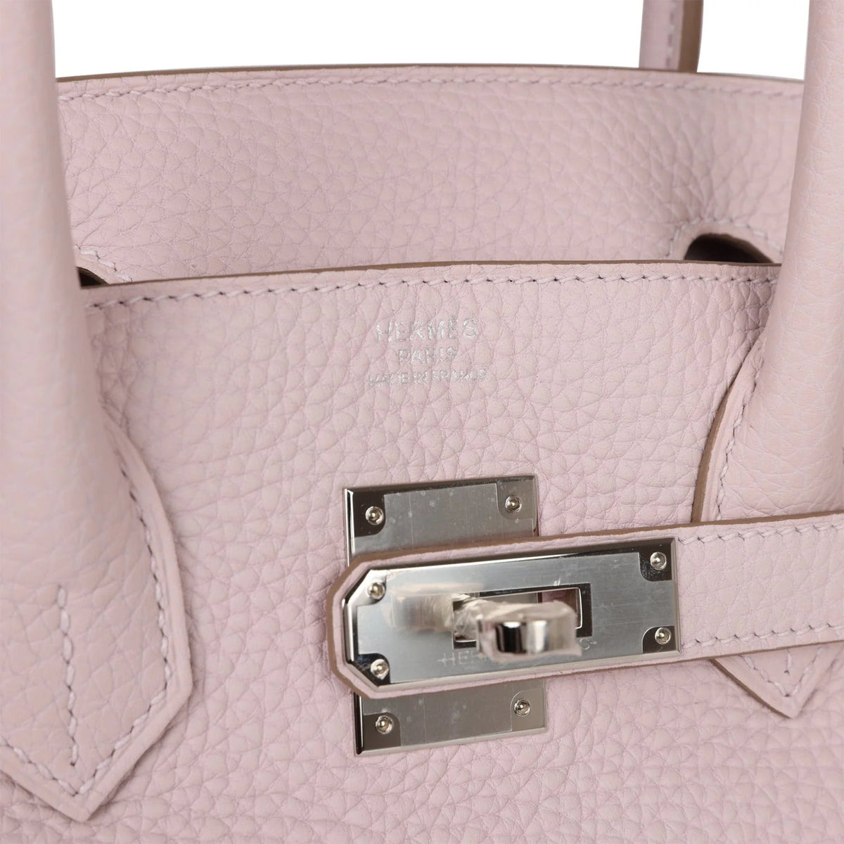 Mauve Pale Clemence Palladium Hardware Bag S19862