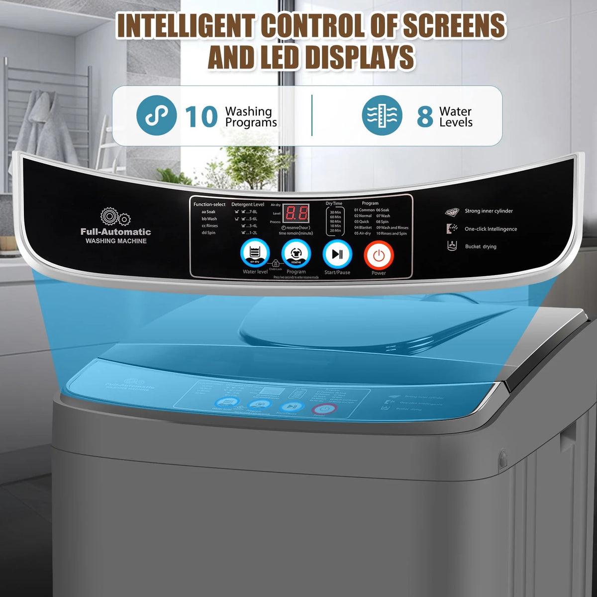 15.6lbs Fully Automatic Portable Washing Machine Z689