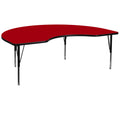 48''W x 72''L Red Thermal Laminate Activity Table E165