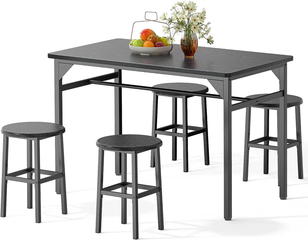 Black Dining Table Set for 4 Q881100